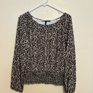 White House Black Market Smocked Hem Blouse – Size L